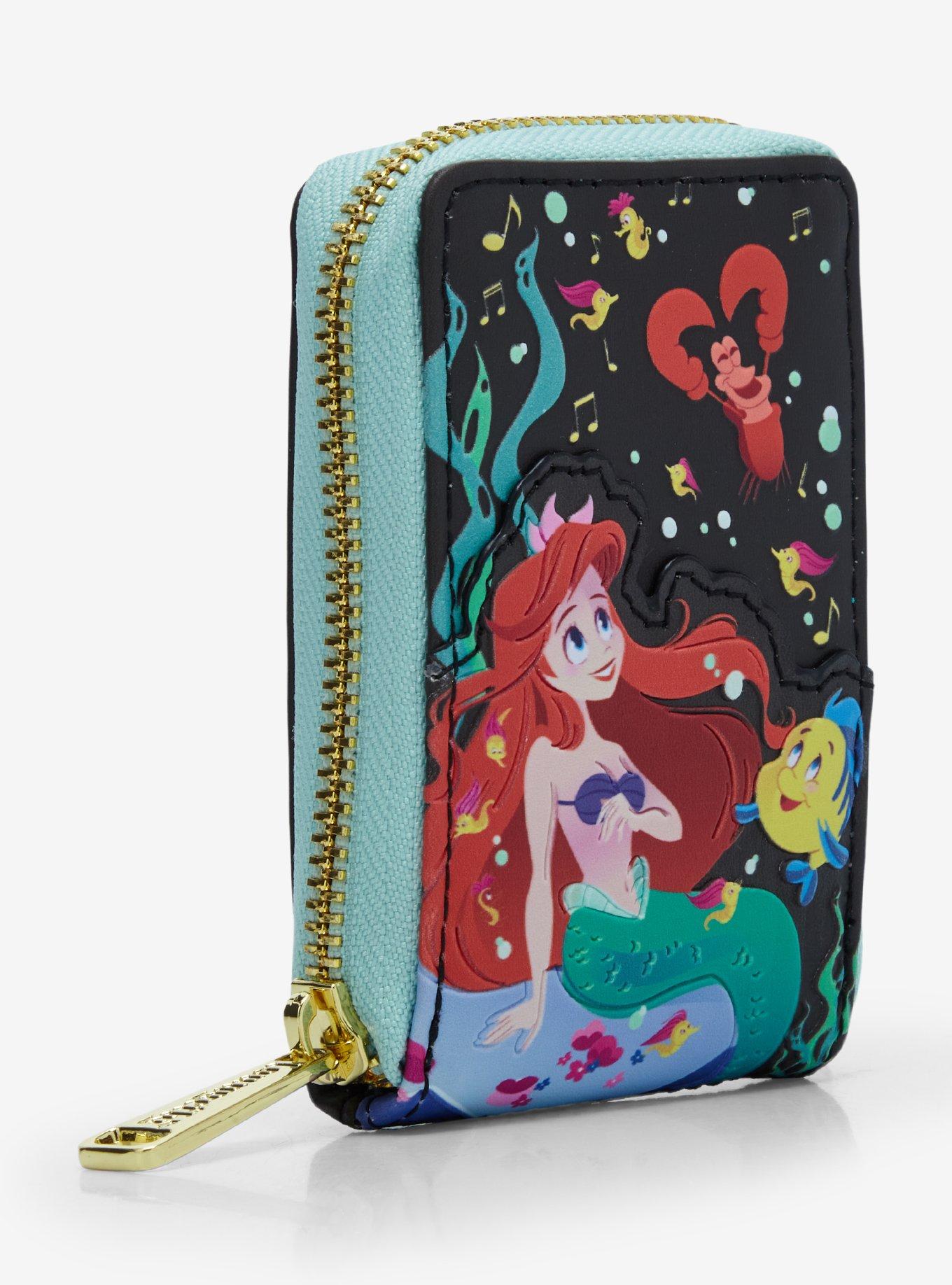 Loungefly Disney The Little Mermaid 35th Anniversary Ariel Glow-in-the-Dark Wallet, , alternate