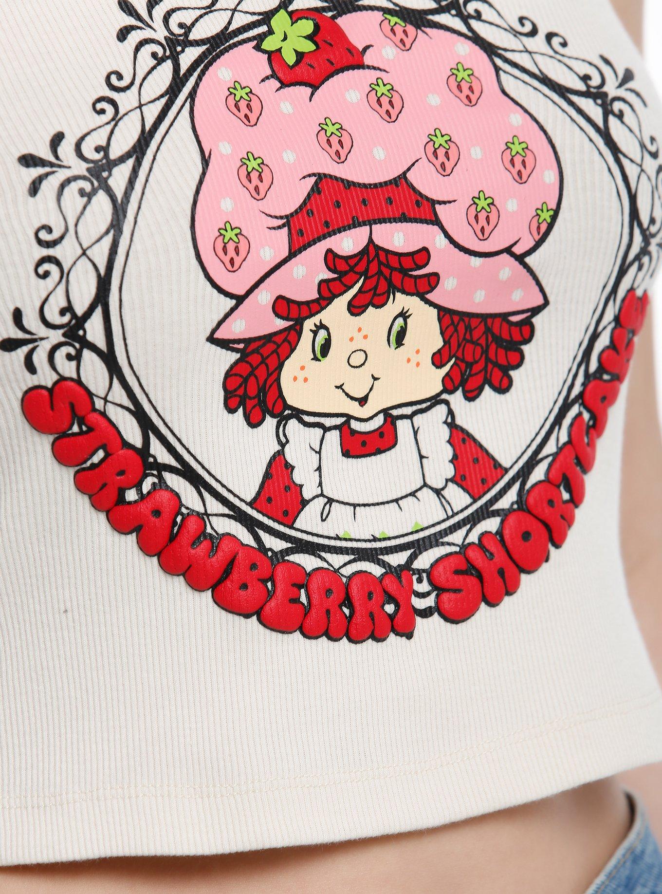 Strawberry Shortcake Vintage Frame Ribbed Girls Crop Tank Top, MULTI, alternate