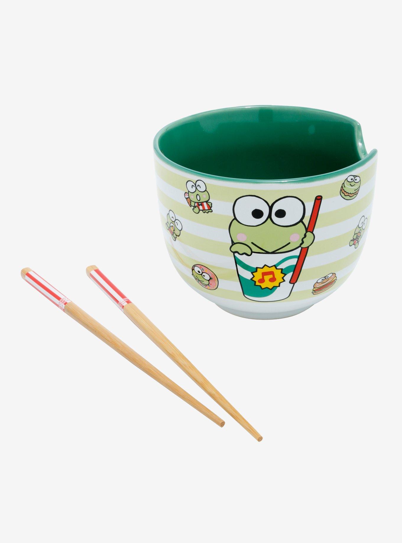 Keroppi Snacks Ramen Bowl With Chopsticks, , alternate