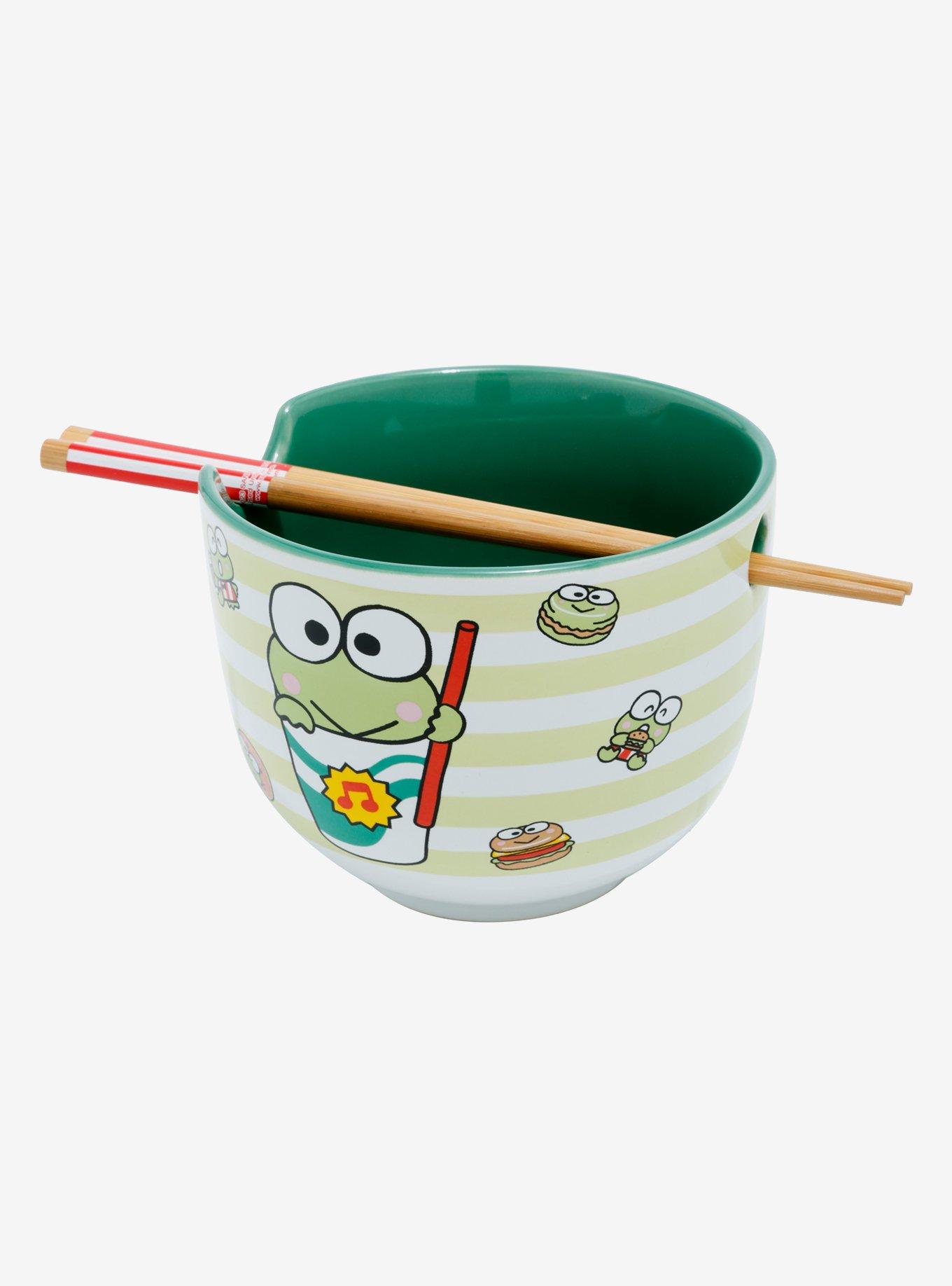 Keroppi Snacks Ramen Bowl With Chopsticks, , alternate