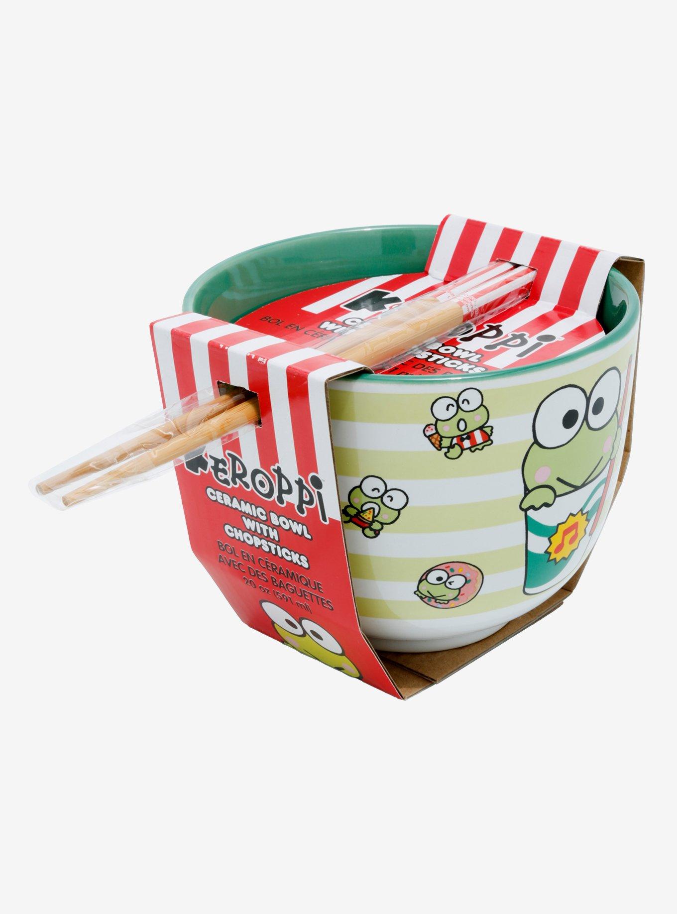 Keroppi Snacks Ramen Bowl With Chopsticks, , alternate