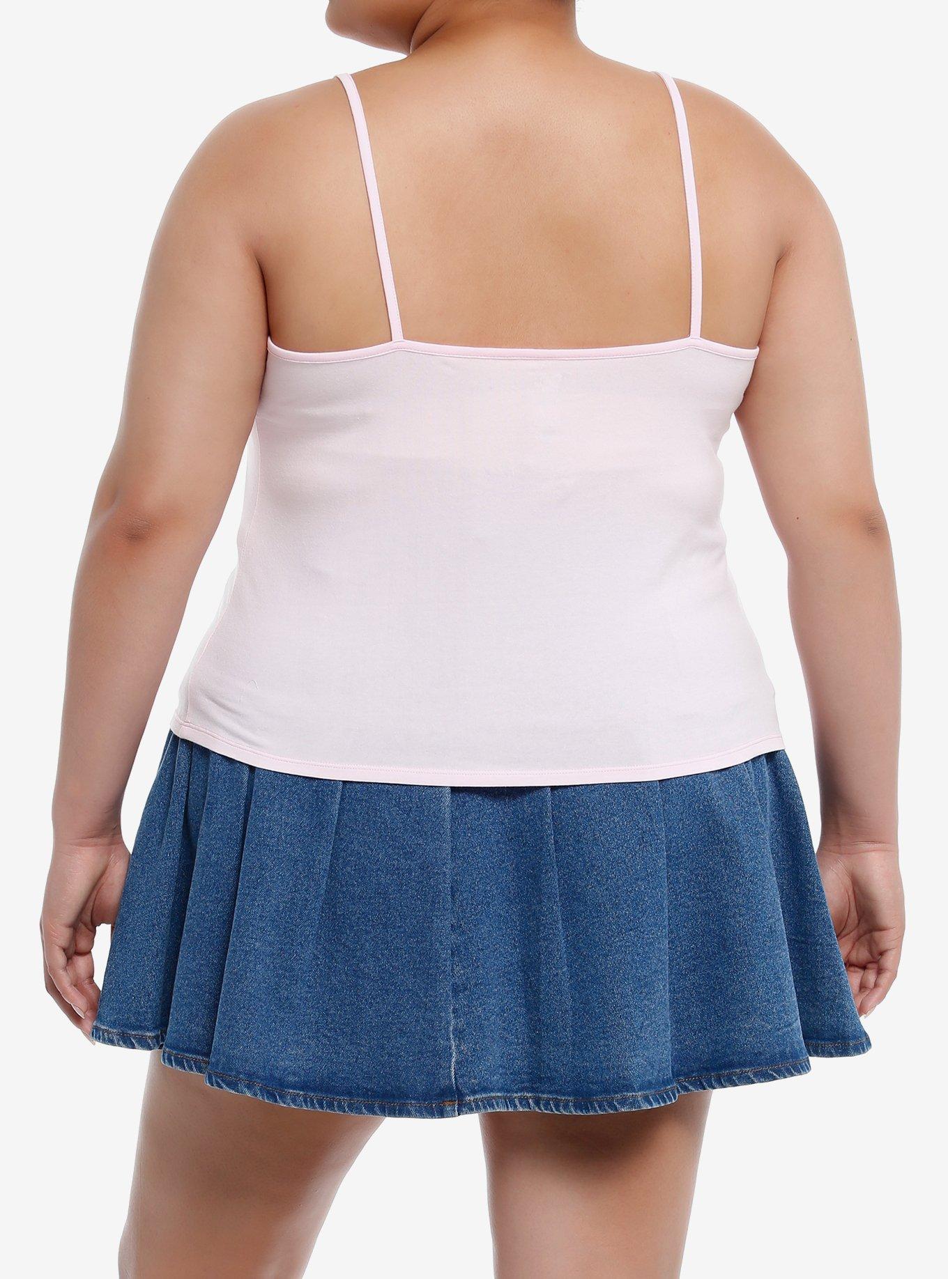 My Melody Hearts Ice Cream Girls Crop Cami Plus Size, MULTI, alternate