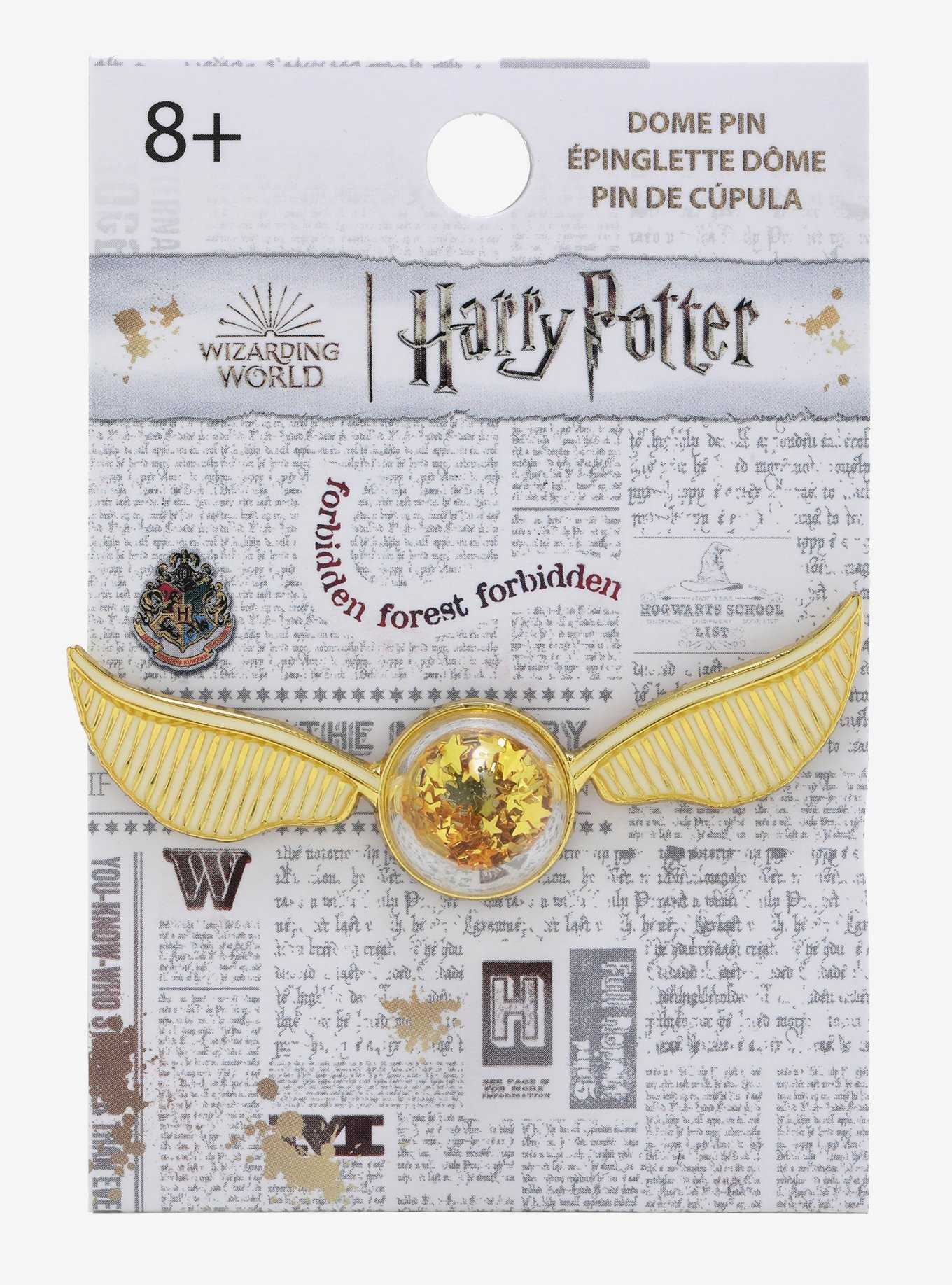 Loungefly Harry Potter 3D Glitter Golden Snitch Enamel Pin — BoxLunch Exclusive, , hi-res