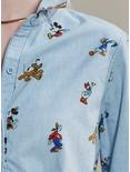 Her Universe Disney Mickey Mouse And Friends Denim Long-Sleeve Woven Button-Up Her Universe Exclusive, MULTI, alternate
