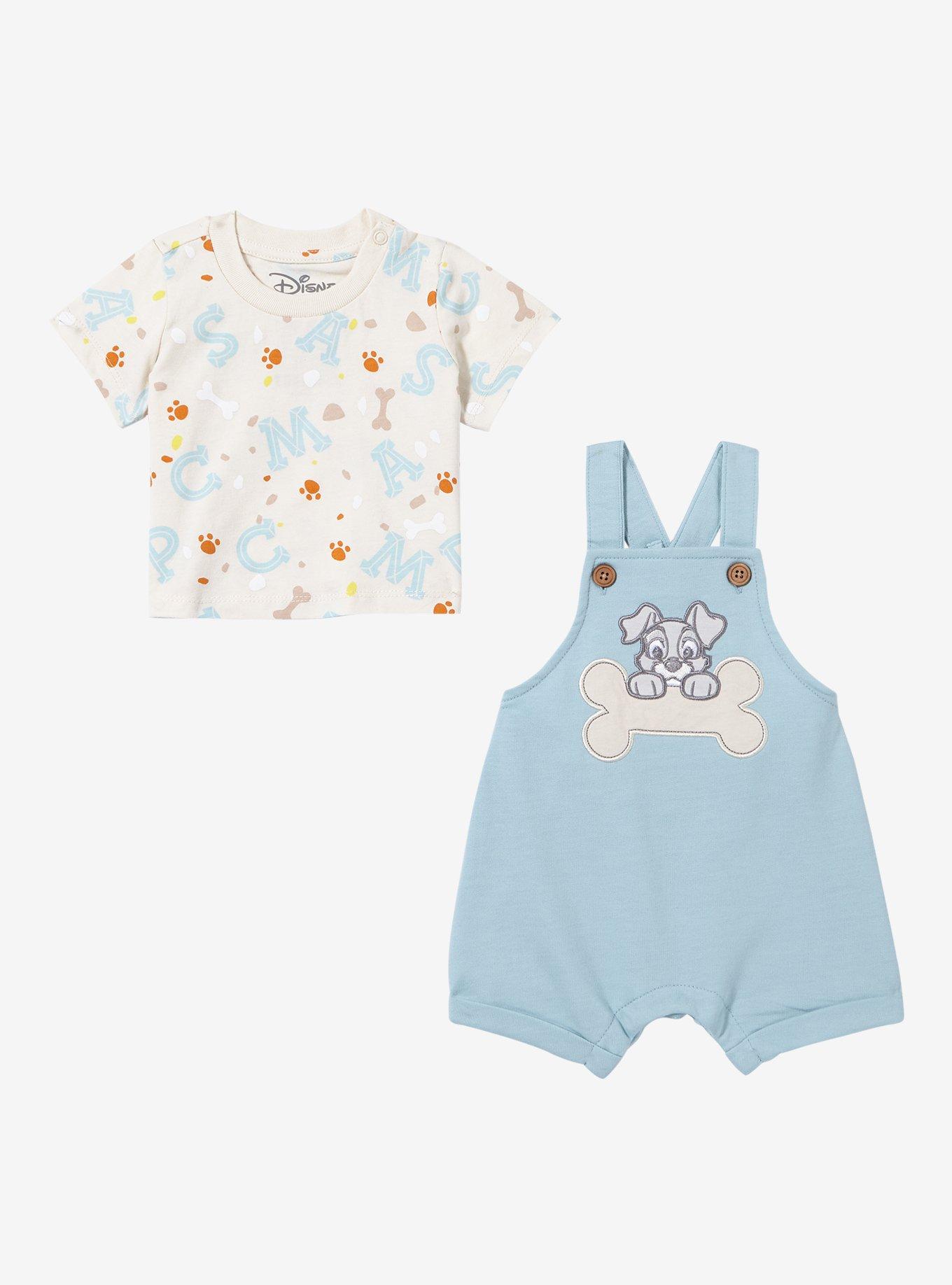 Disney Lady and the Tramp Scamp Infant T-Shirt and Overall Set - BoxLunch Exclusive, BLUE, alternate