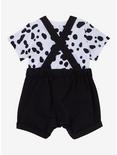 Disney 101 Dalmatians Infant Overall Set — BoxLunch Exclusive, BLACK AND WHITE DOT, alternate