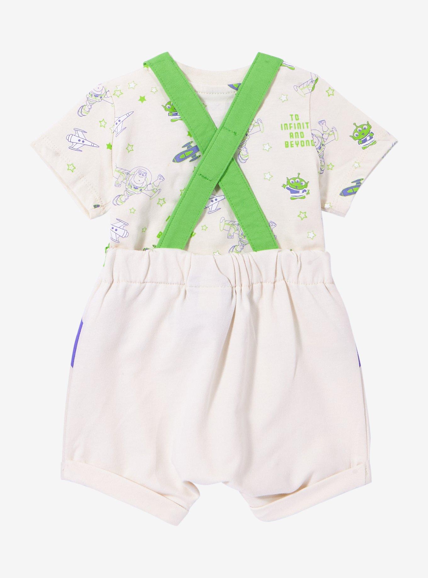 Disney Pixar Toy Story Buzz Lightyear Costume Infant T-Shirt and Overall Set - BoxLunch Exclusive, NATURAL, alternate