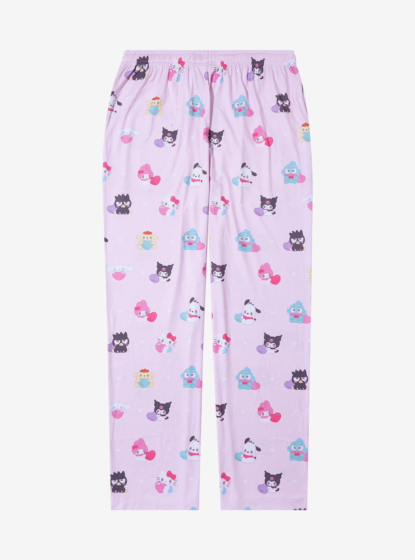 Sanrio Hello Kitty and Friends Emo-Kyun Allover Print Sleep Pants &mdash; BoxLunch Exclusive, PINK, alternate