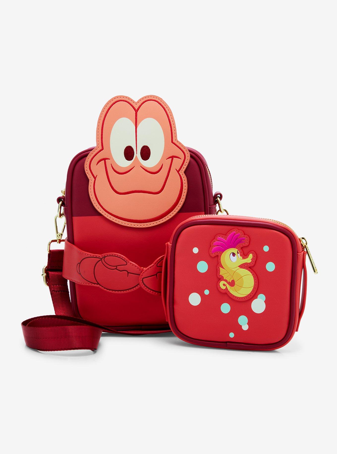 Loungefly Disney The Little Mermaid 35th Anniversary Sebastian Crossbuddies Bag, , alternate