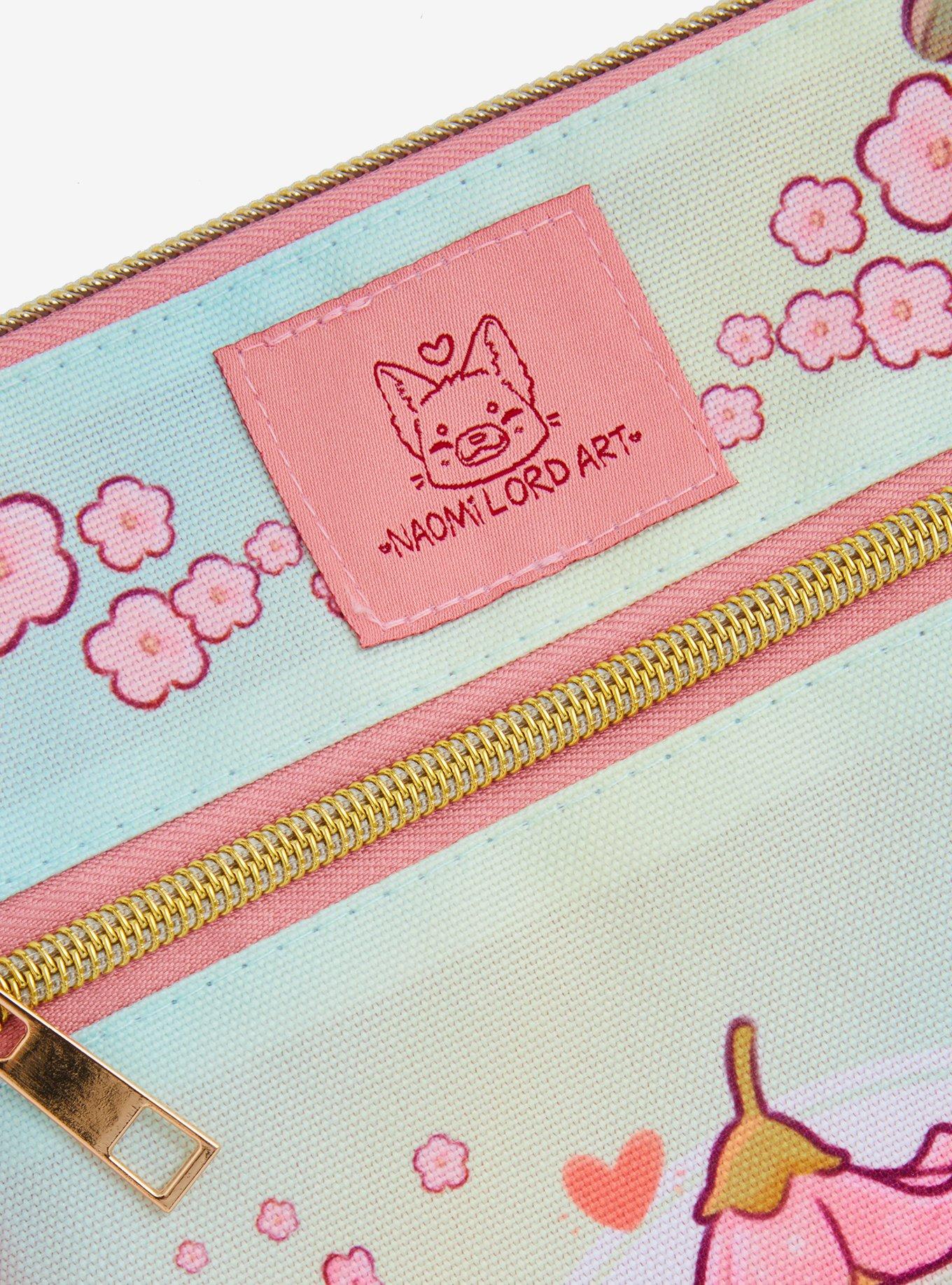 Frog Sakura Flower Passport Crossbody Bag By Naomi Lord Art, , alternate
