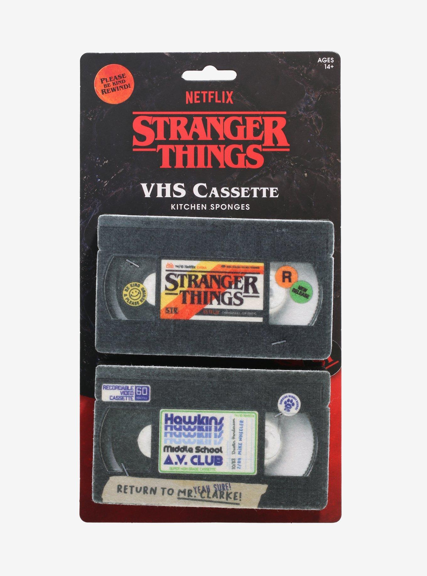 Stranger Things VHS Cassettes Kitchen Sponge Set, , alternate