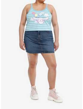 Cinnamoroll Glitter Striped Girls Crop Tank Top Plus Size, , hi-res