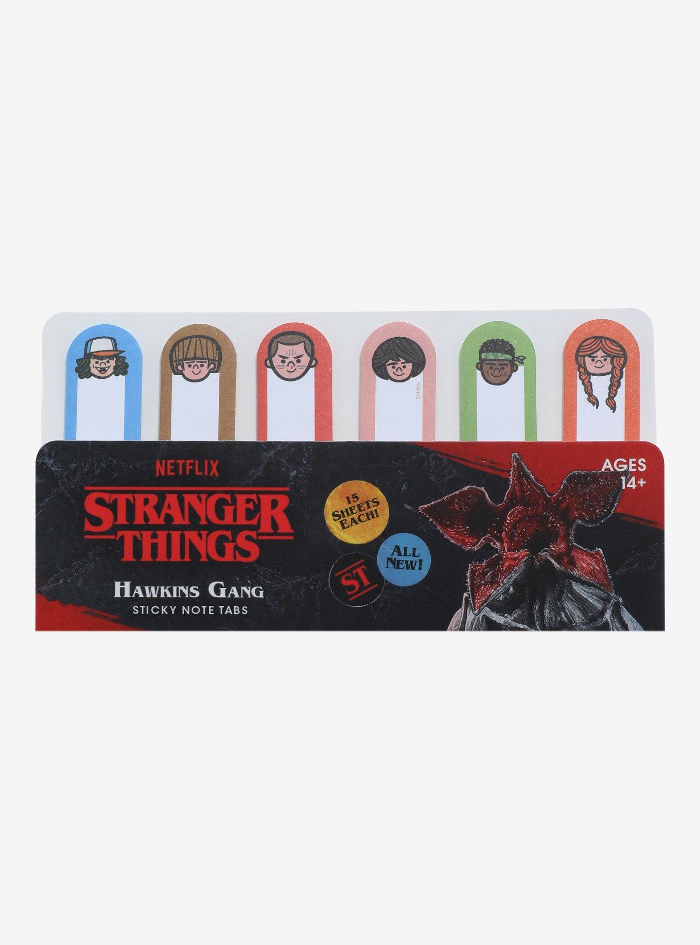 Stranger Things Hawkins Gang Sticky Tabs, , alternate