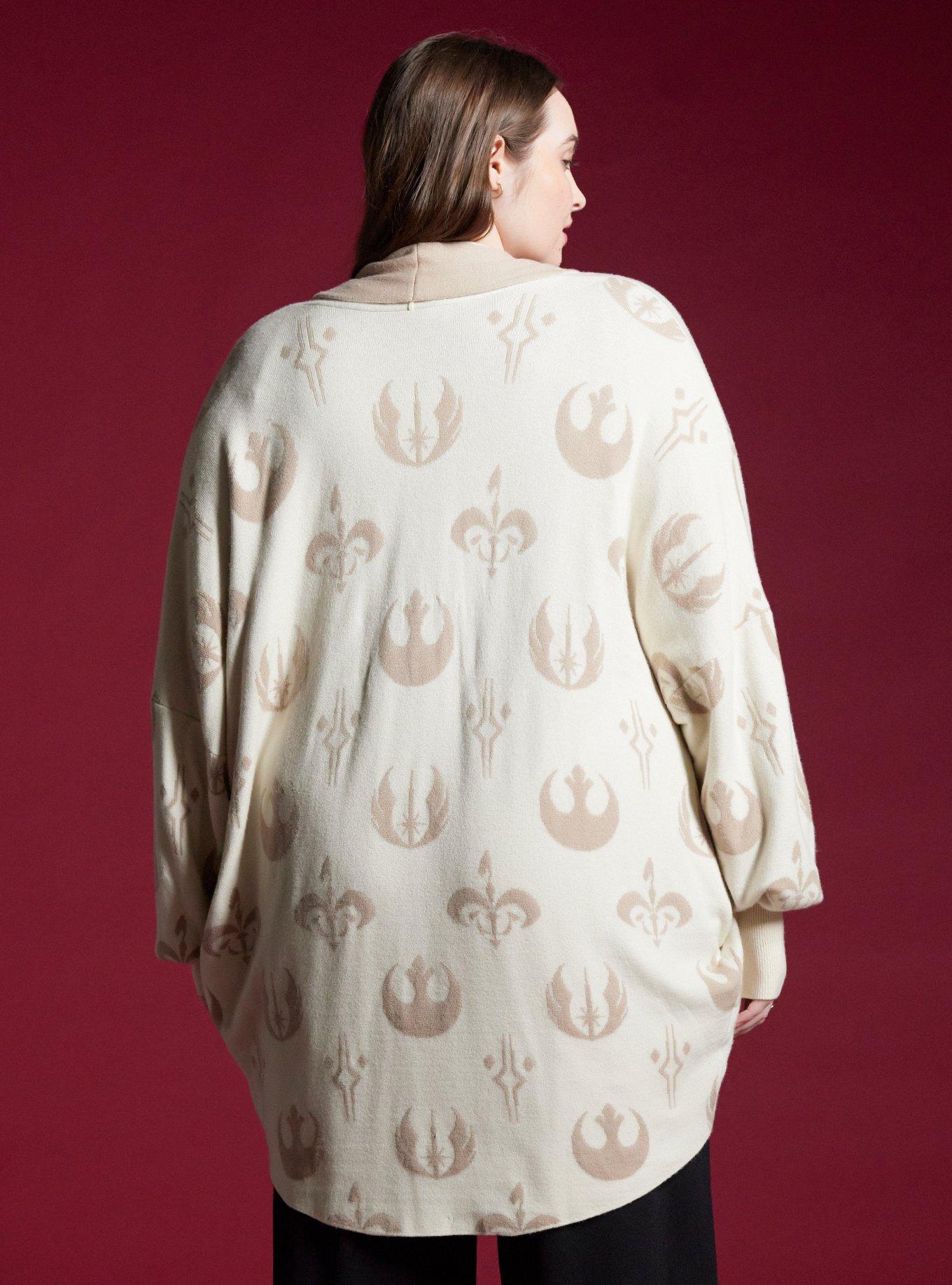 Her Universe Star Wars Icons Cardigan Plus Size Her Universe Exclusive, IVORY  GOLD, alternate