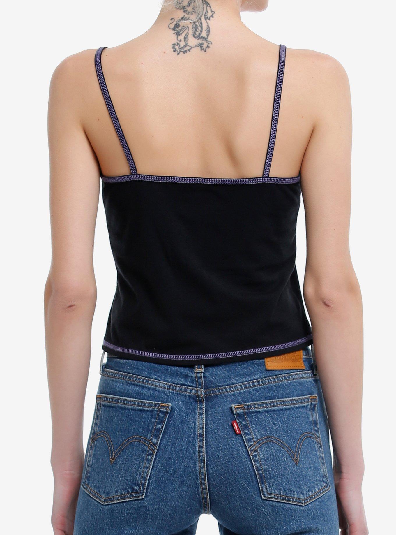 Ghost Face Jumbo Print Girls Cami, PURPLE, alternate