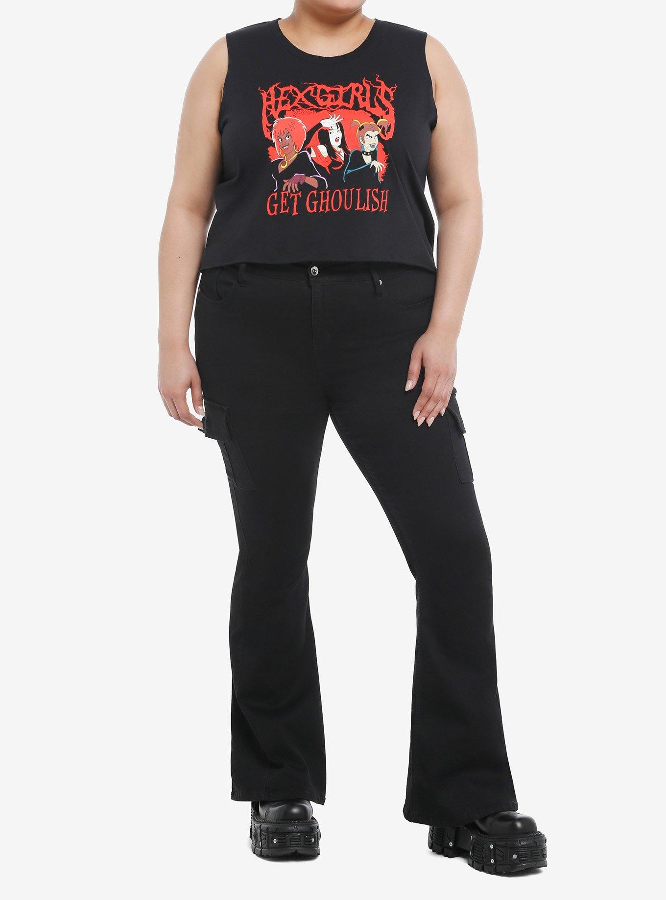 Scooby-Doo! The Hex Girls Crop Girls Muscle Tank Top Plus Size, MULTI, alternate