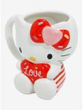 Hello Kitty Love Heart Figural Mug, , alternate