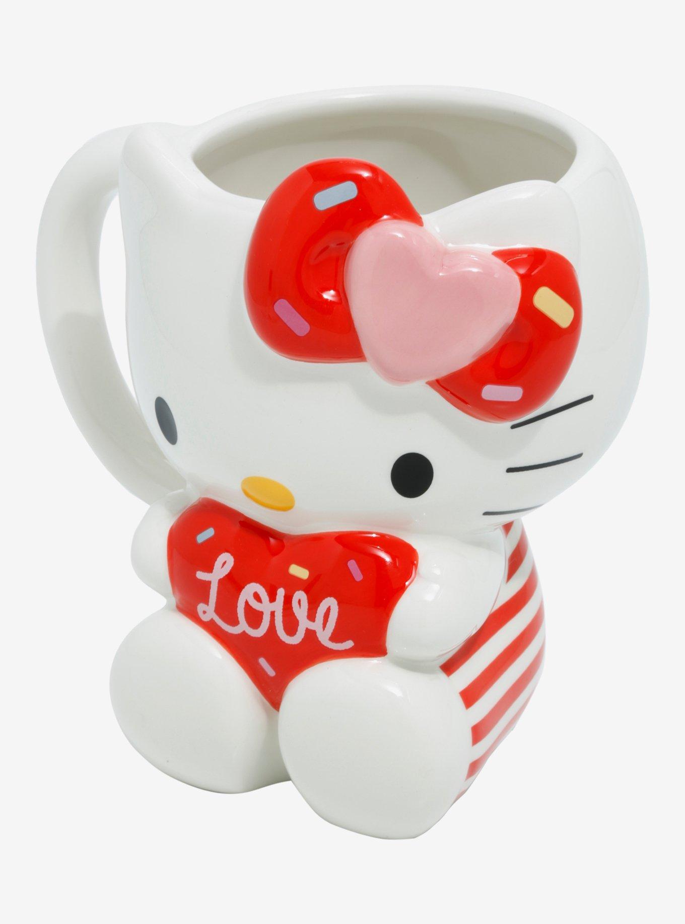 Hello Kitty Love Heart Figural Mug, , alternate