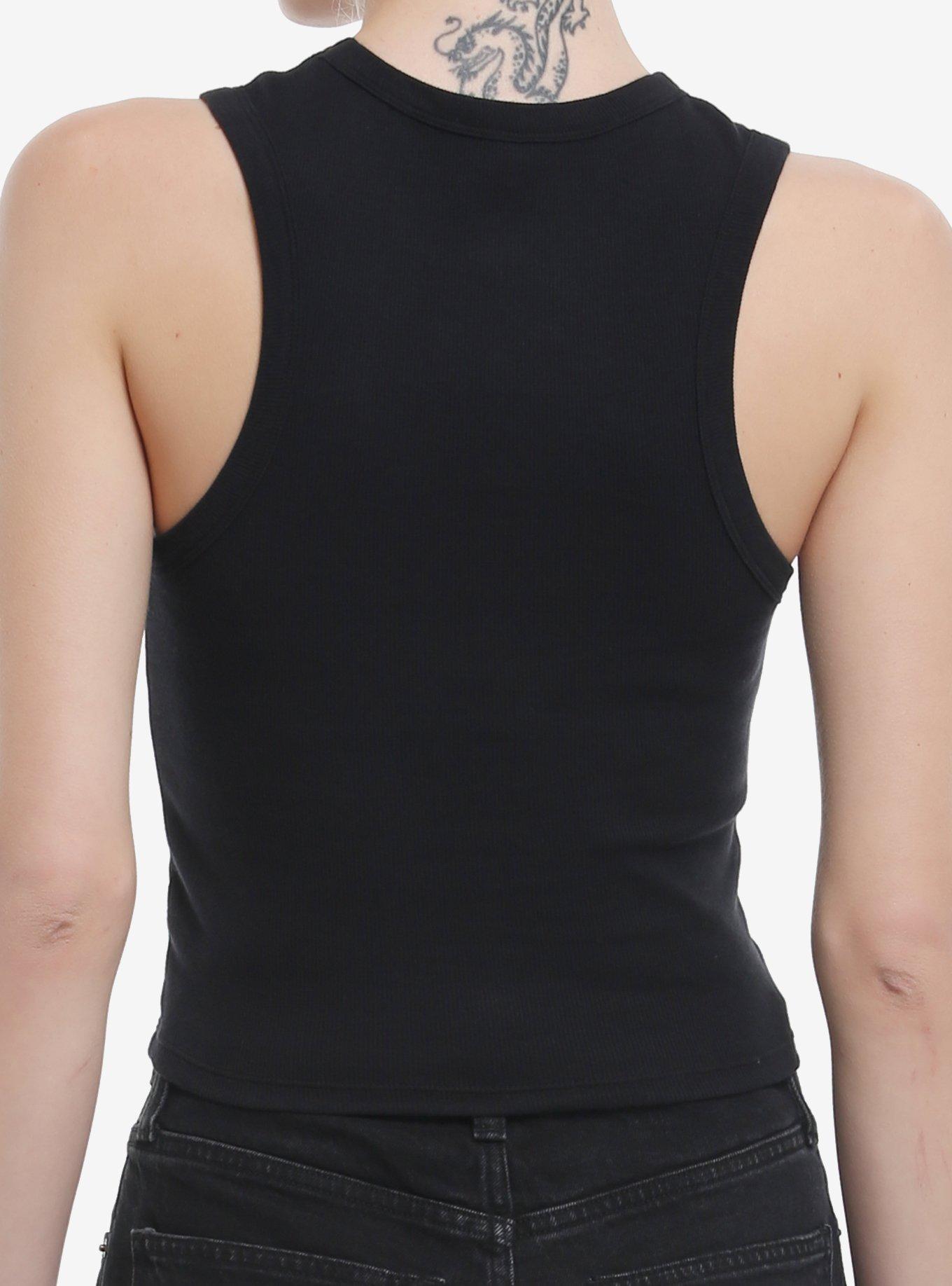 The Nightmare Before Jack & Sally Tonal Ribbed Girls Crop Tank Top, MULTI, alternate