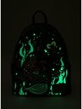 Loungefly Disney The Little Mermaid Under The Sea Glow-In-The-Dark Mini Backpack, , alternate