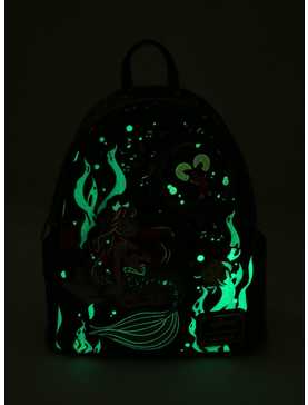 Loungefly Disney The Little Mermaid Under The Sea Glow-In-The-Dark Mini Backpack, , hi-res