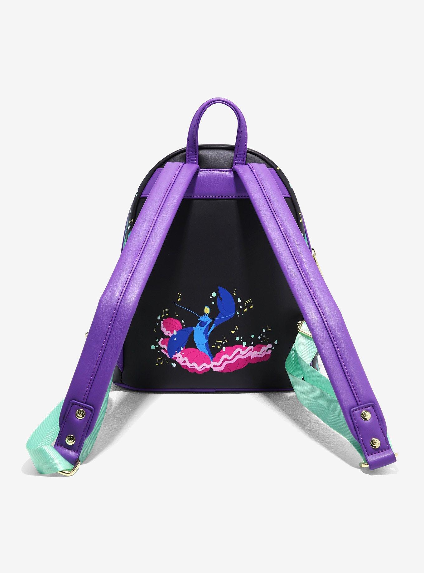 Loungefly Disney The Little Mermaid Under The Sea Glow-In-The-Dark Mini Backpack, , alternate