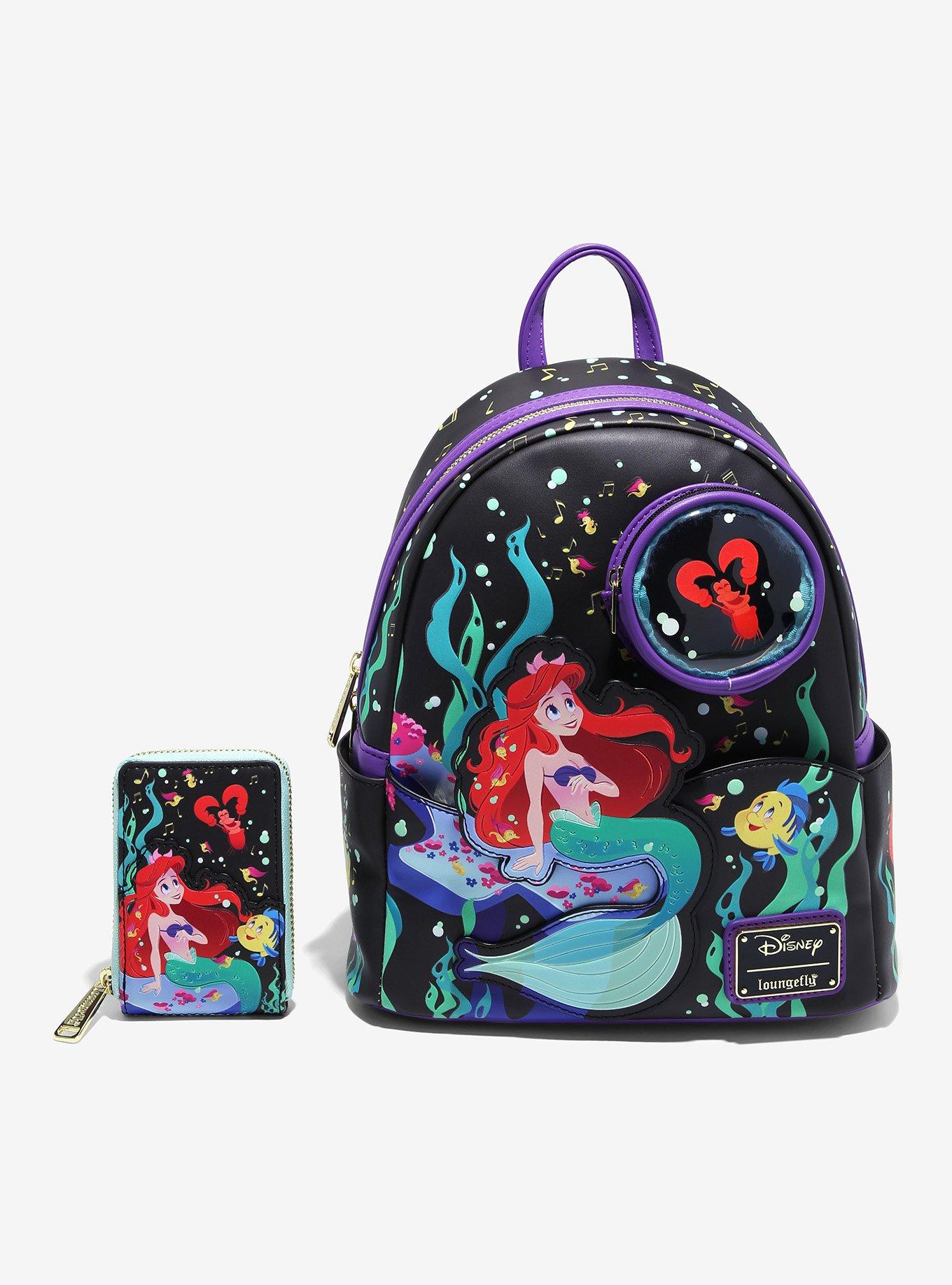 Loungefly Disney The Little Mermaid Under The Sea Glow-In-The-Dark Mini Backpack, , alternate