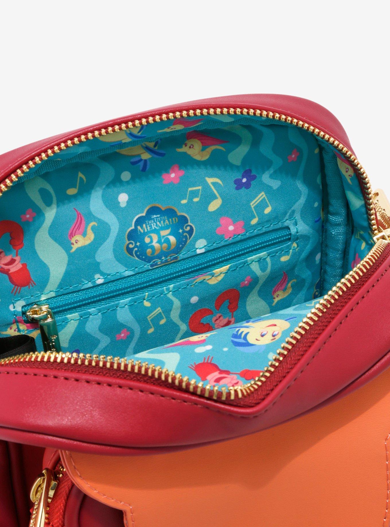 Loungefly Disney The Little Mermaid Sebastian Figural Crossbody Bag, , alternate