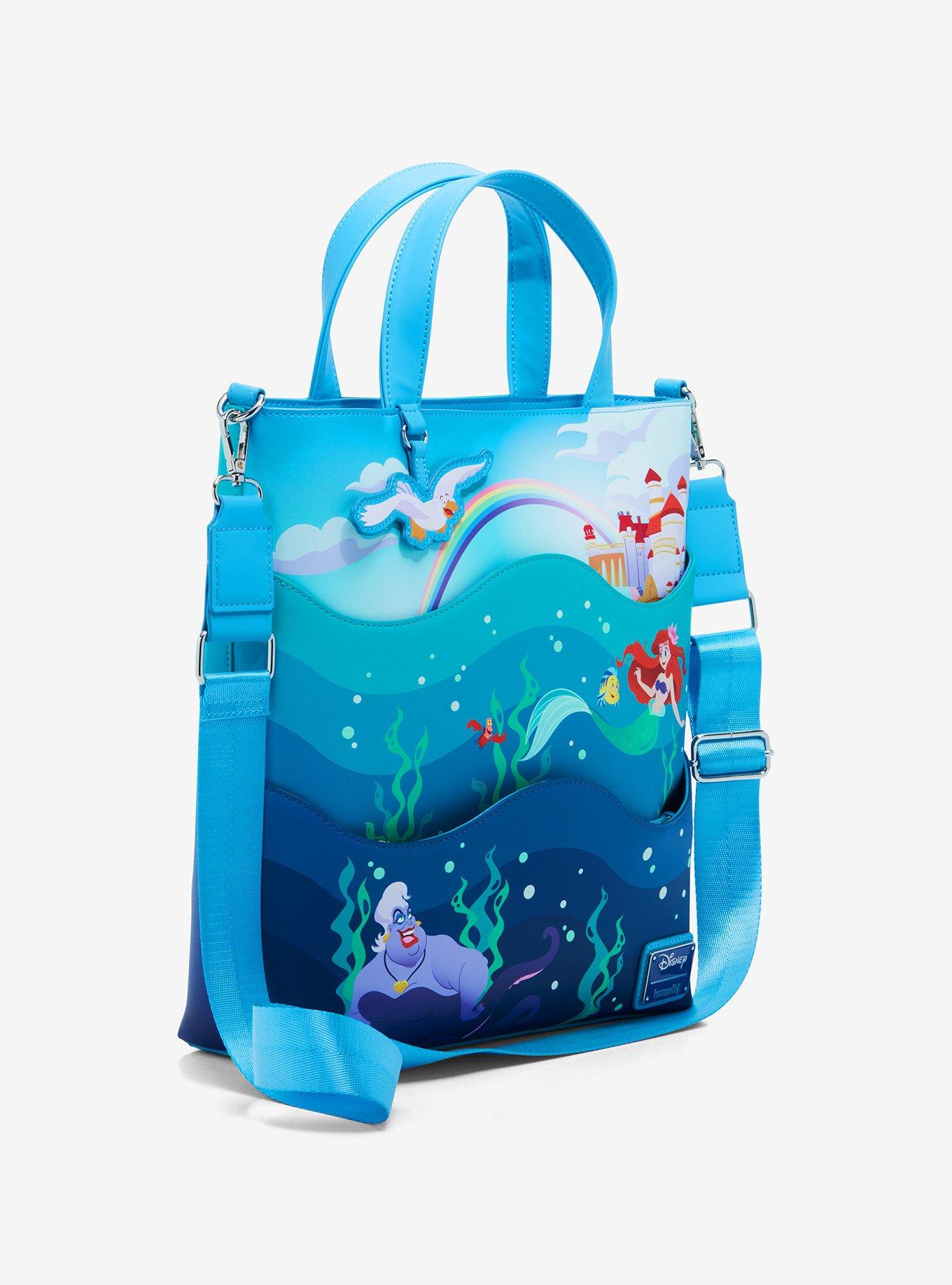 Loungefly Disney The Little Mermaid Land & Sea Glow-In-The-Dark Tote Bag, , alternate