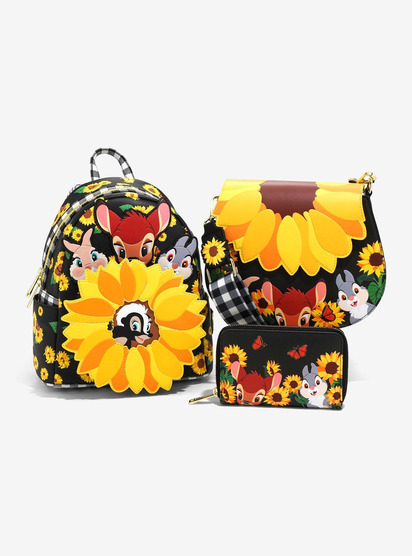 Loungefly Disney Bambi Sunflower Crossbody Bag, , alternate