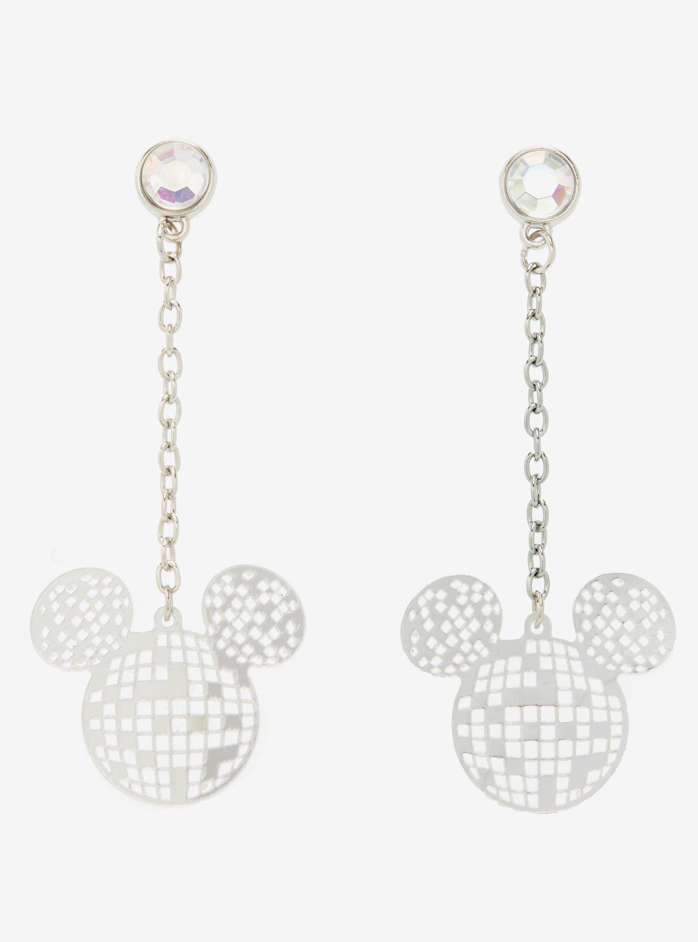 Disney Mickey Mouse Disco Ball Charm Earrings - BoxLunch Exclusive, , alternate