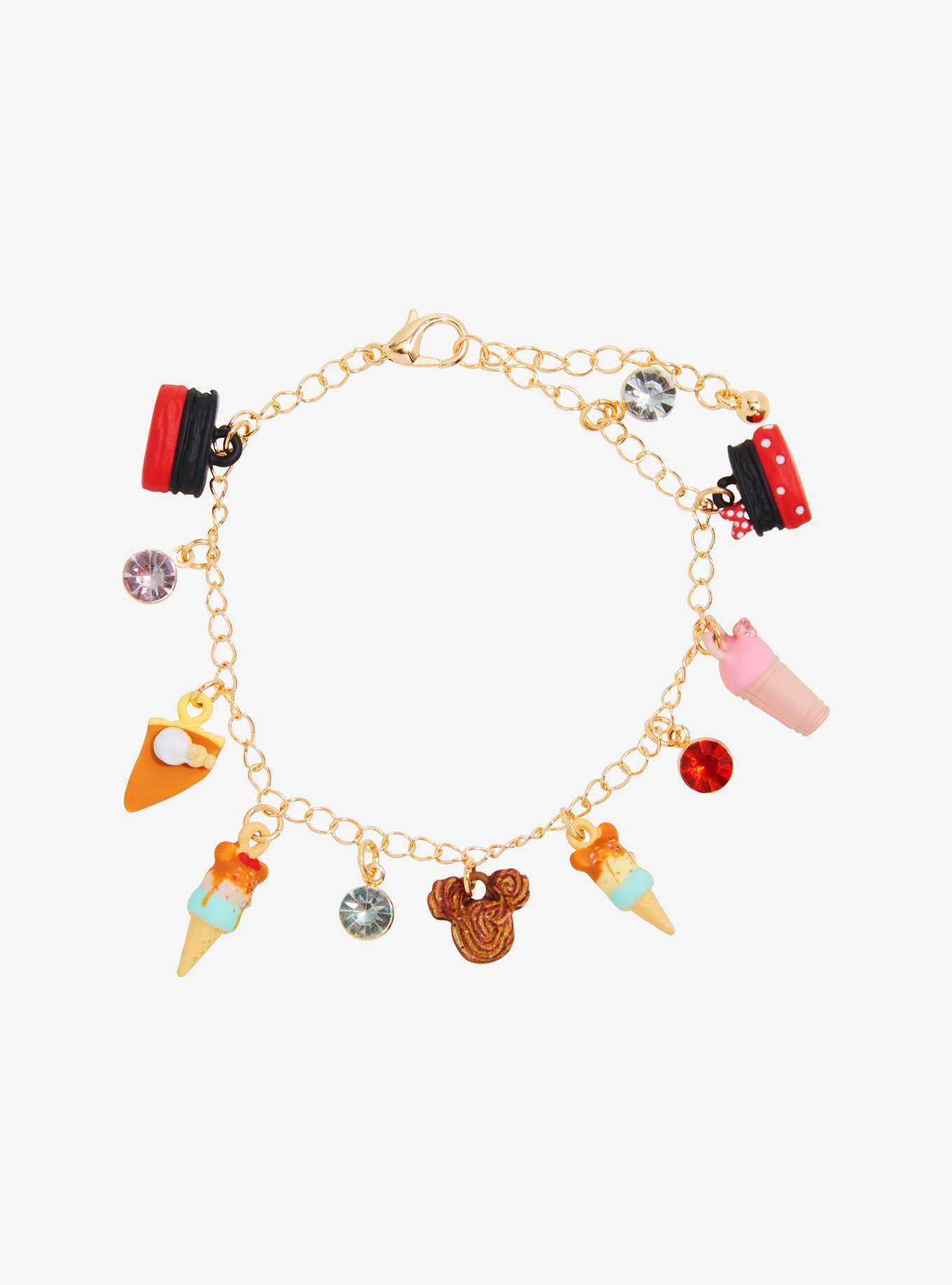 Disney Mickey & Minnie Mouse Desserts Charm Bracelet - BoxLunch Exclusive, , hi-res