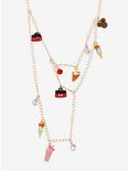 Disney Mickey and Minnie Mouse Ice Cream and Treats Charm Necklace — BoxLunch Exclusive, , alternate