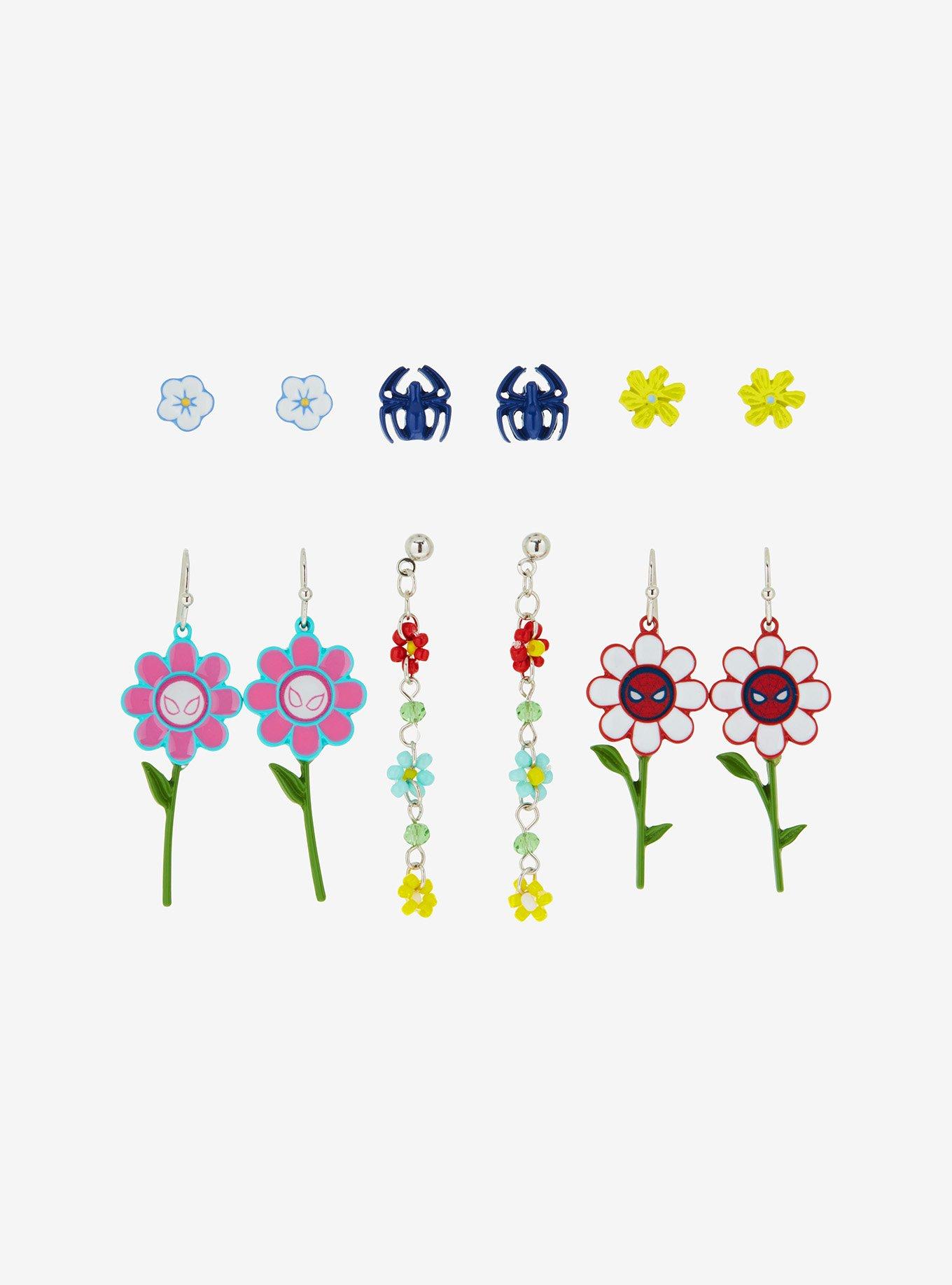 Marvel Spider-Man Flowers Earring Set, , alternate