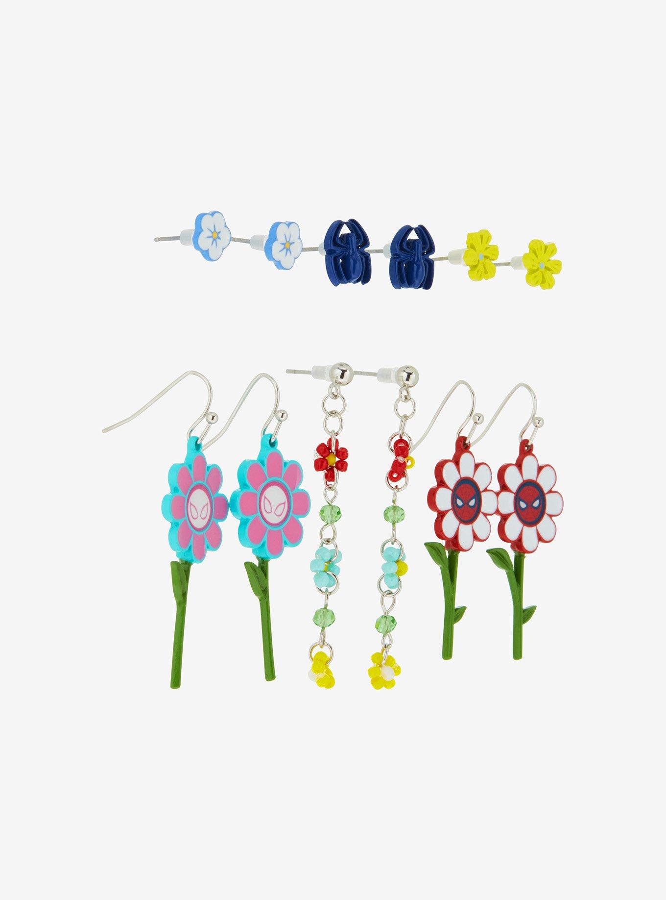 Marvel Spider-Man Flowers Earring Set, , alternate