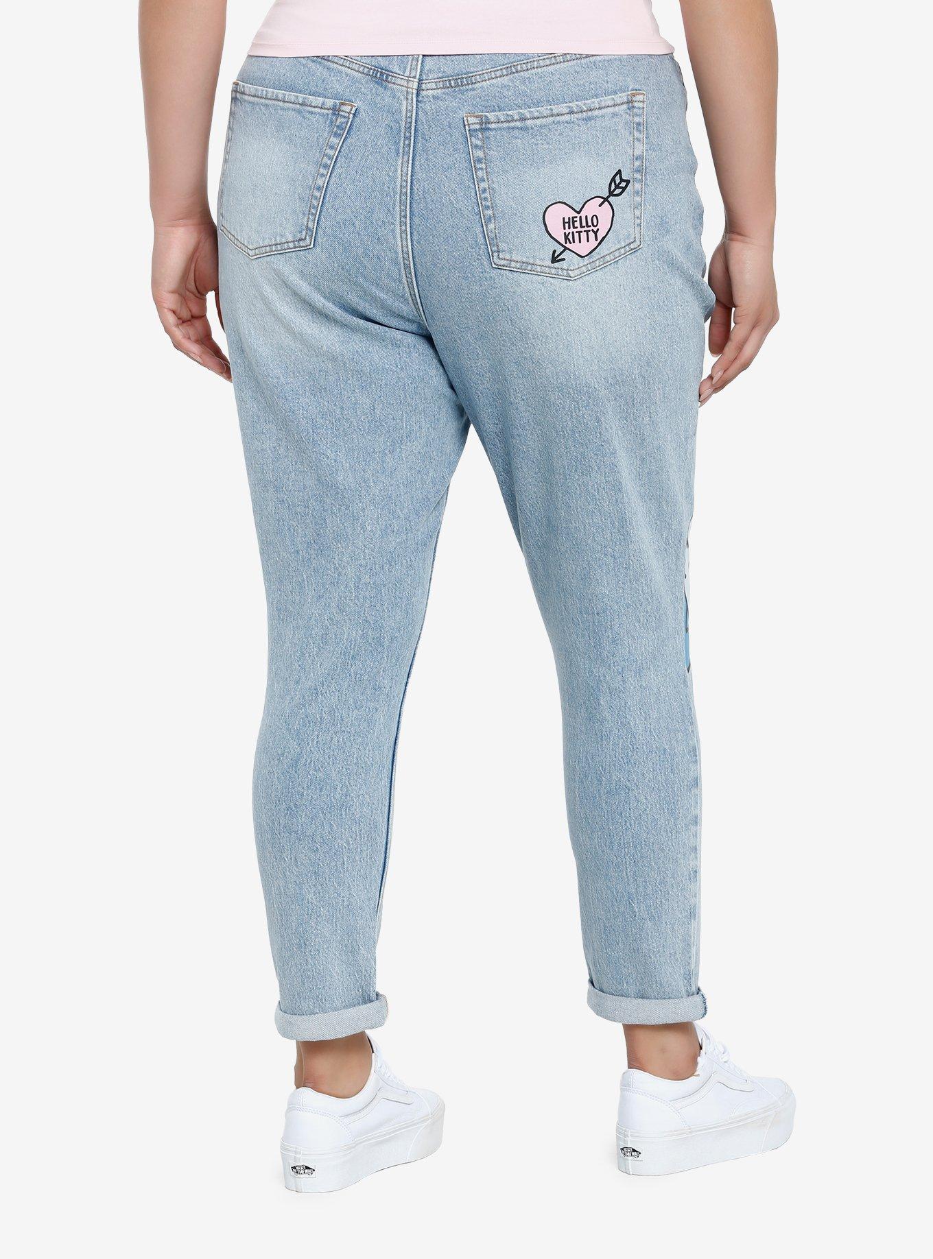 Hello Kitty & Dear Daniel Mom Jeans Plus Size, MULTI, alternate