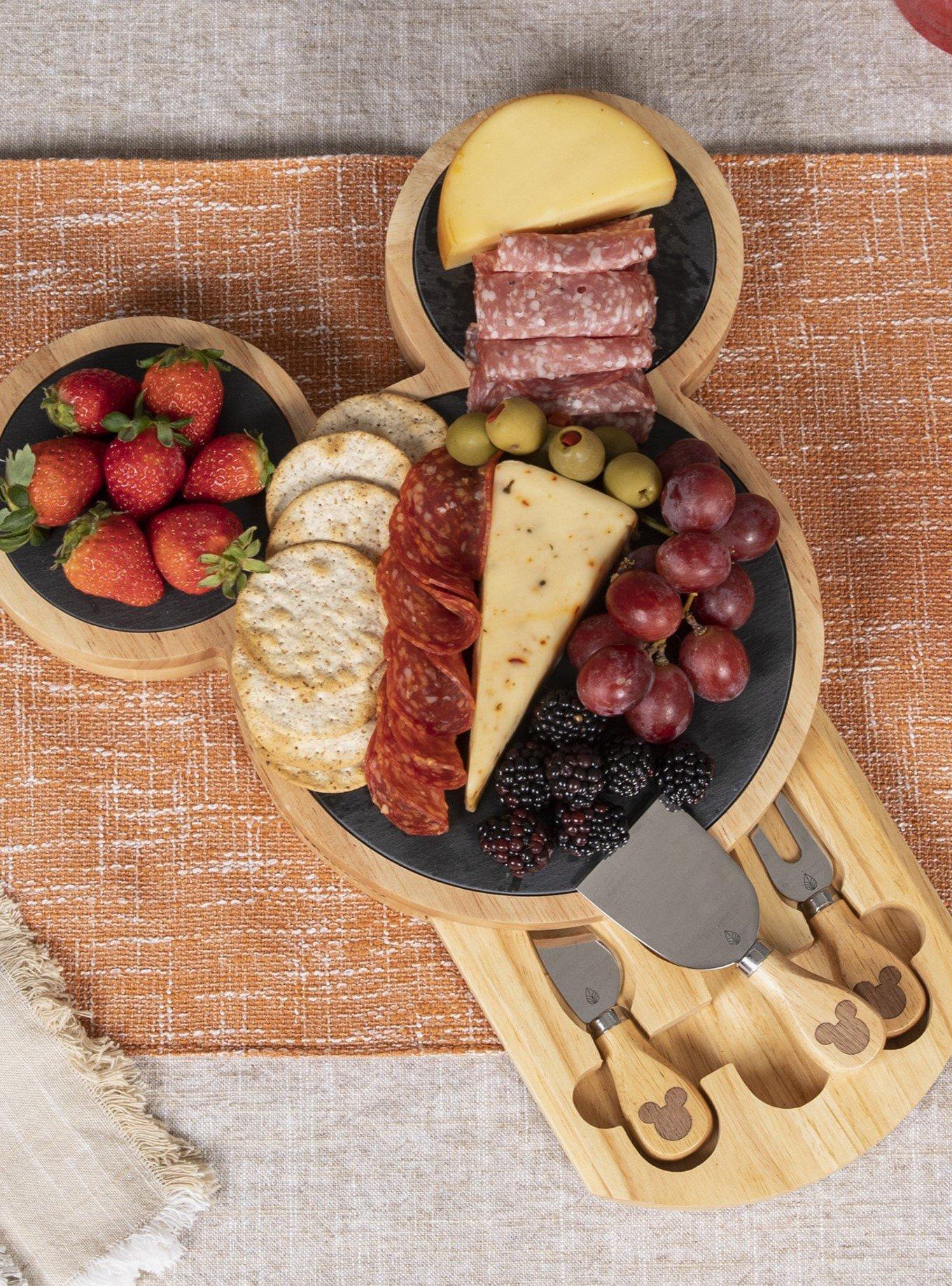 Disney100 Mickey Head-Shaped Black Cheese Board with Cheese Knife Set, , alternate