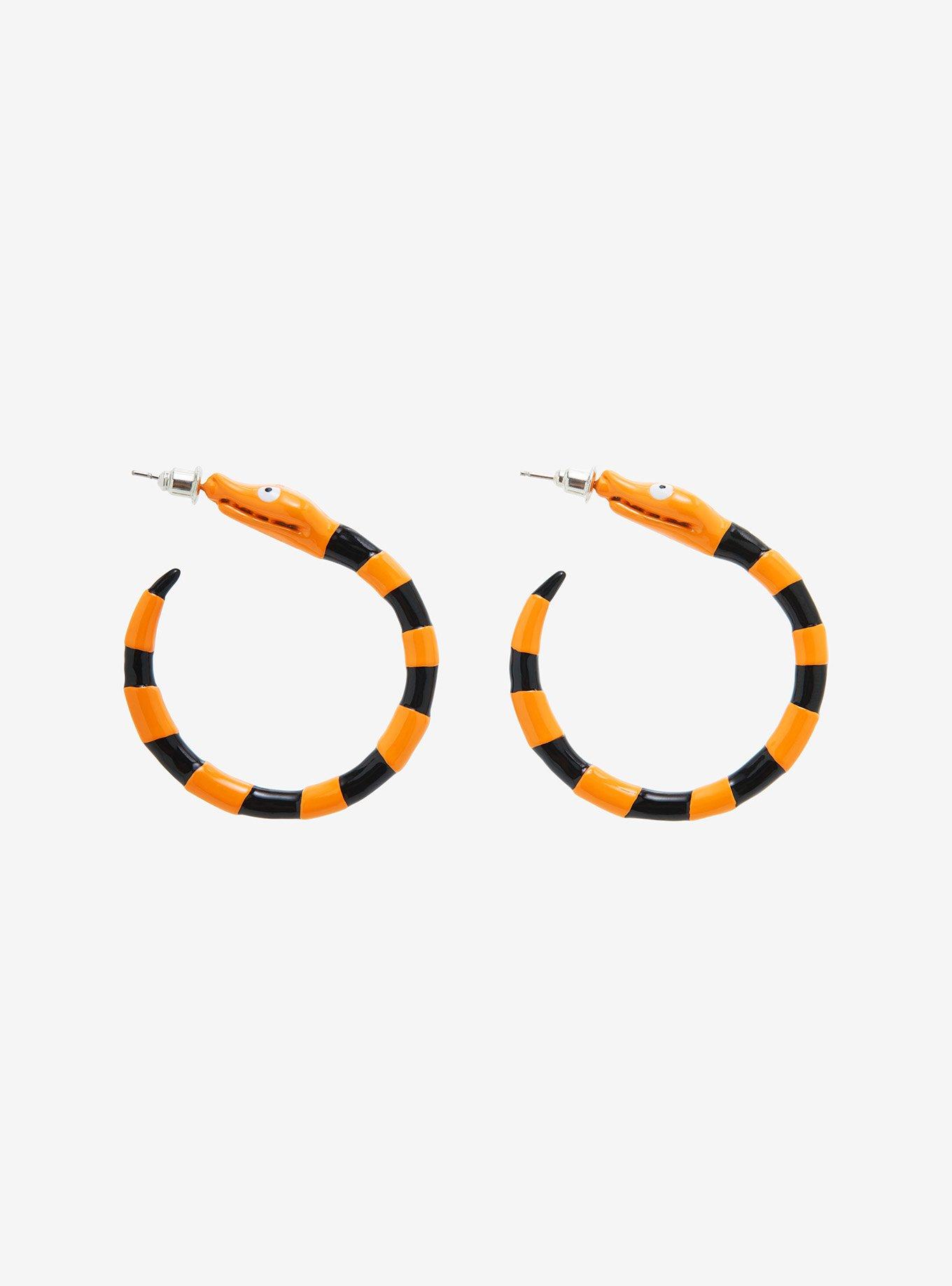 The Nightmare Before Christmas Snake Hoop Earrings, , alternate