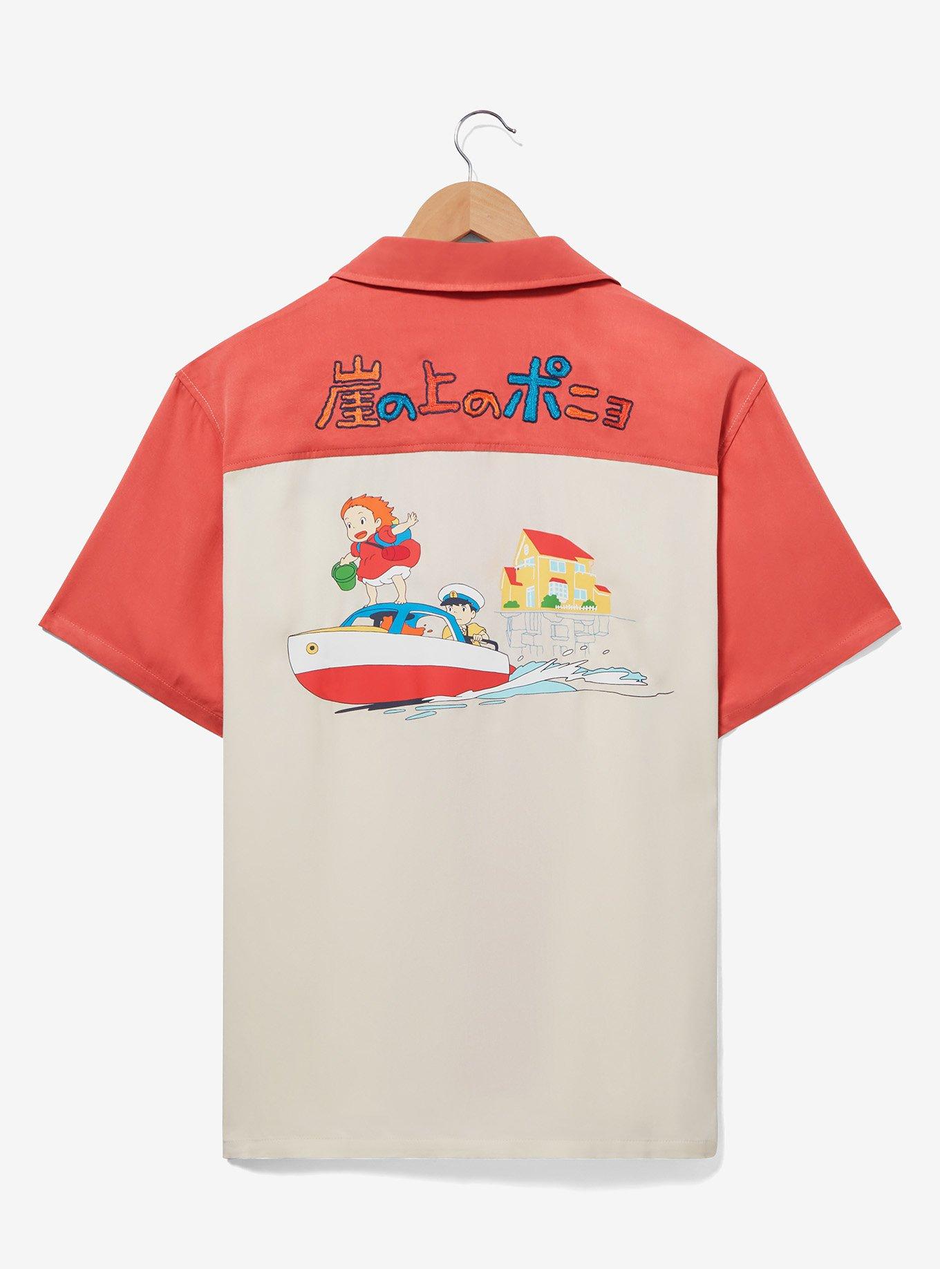 Studio Ghibli Ponyo Contrast Woven Shirt — BoxLunch Exclusive, OFF WHITE, alternate