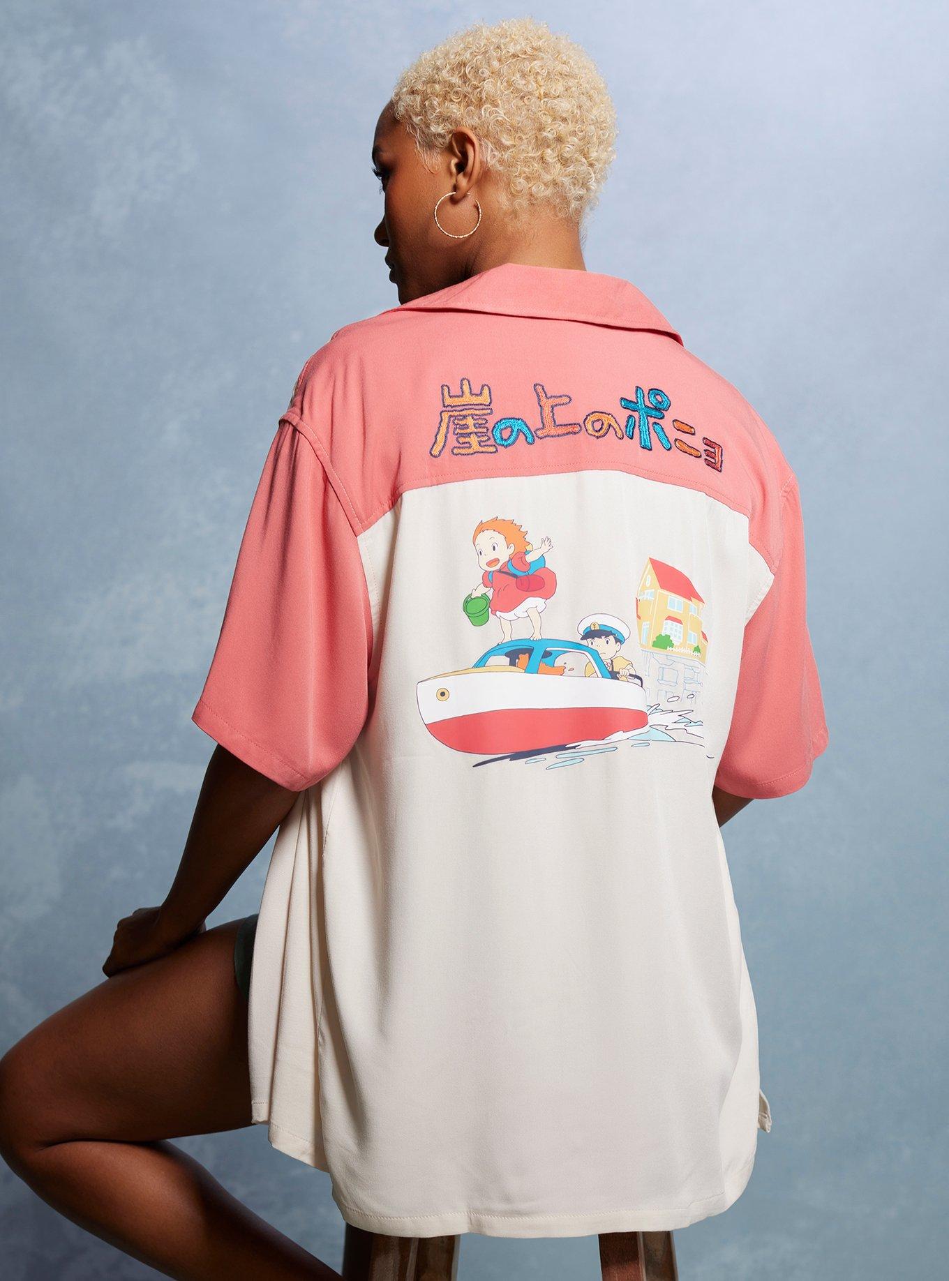 Studio Ghibli Ponyo Contrast Woven Shirt — BoxLunch Exclusive, OFF WHITE, alternate