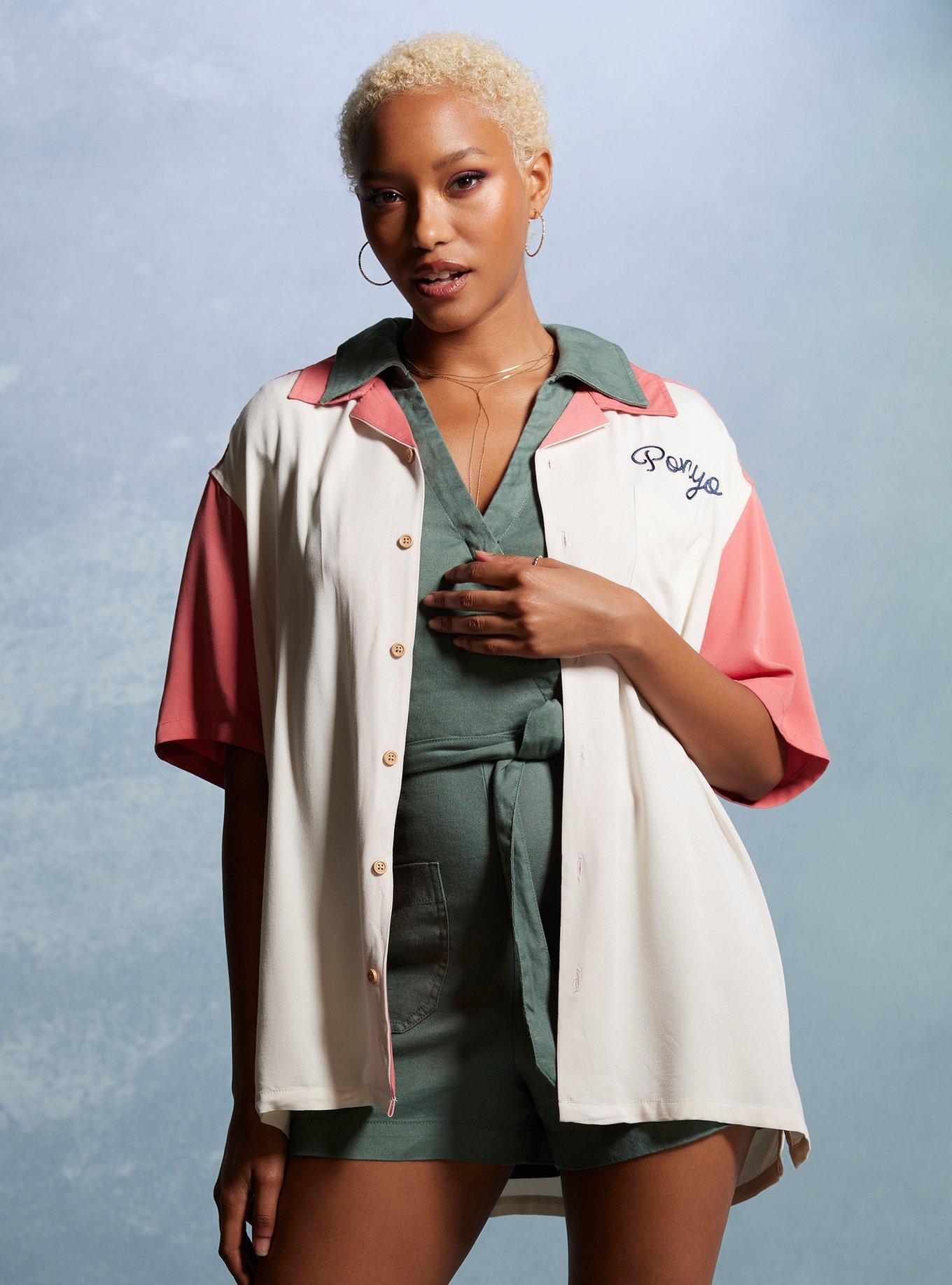 Studio Ghibli Ponyo Contrast Woven Shirt — BoxLunch Exclusive, OFF WHITE, alternate