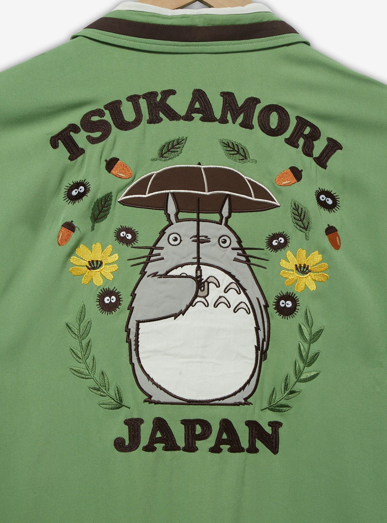 Studio Ghibli My Neighbor Totoro Striped Button-Up Top - BoxLunch Exclusive, GREEN, alternate