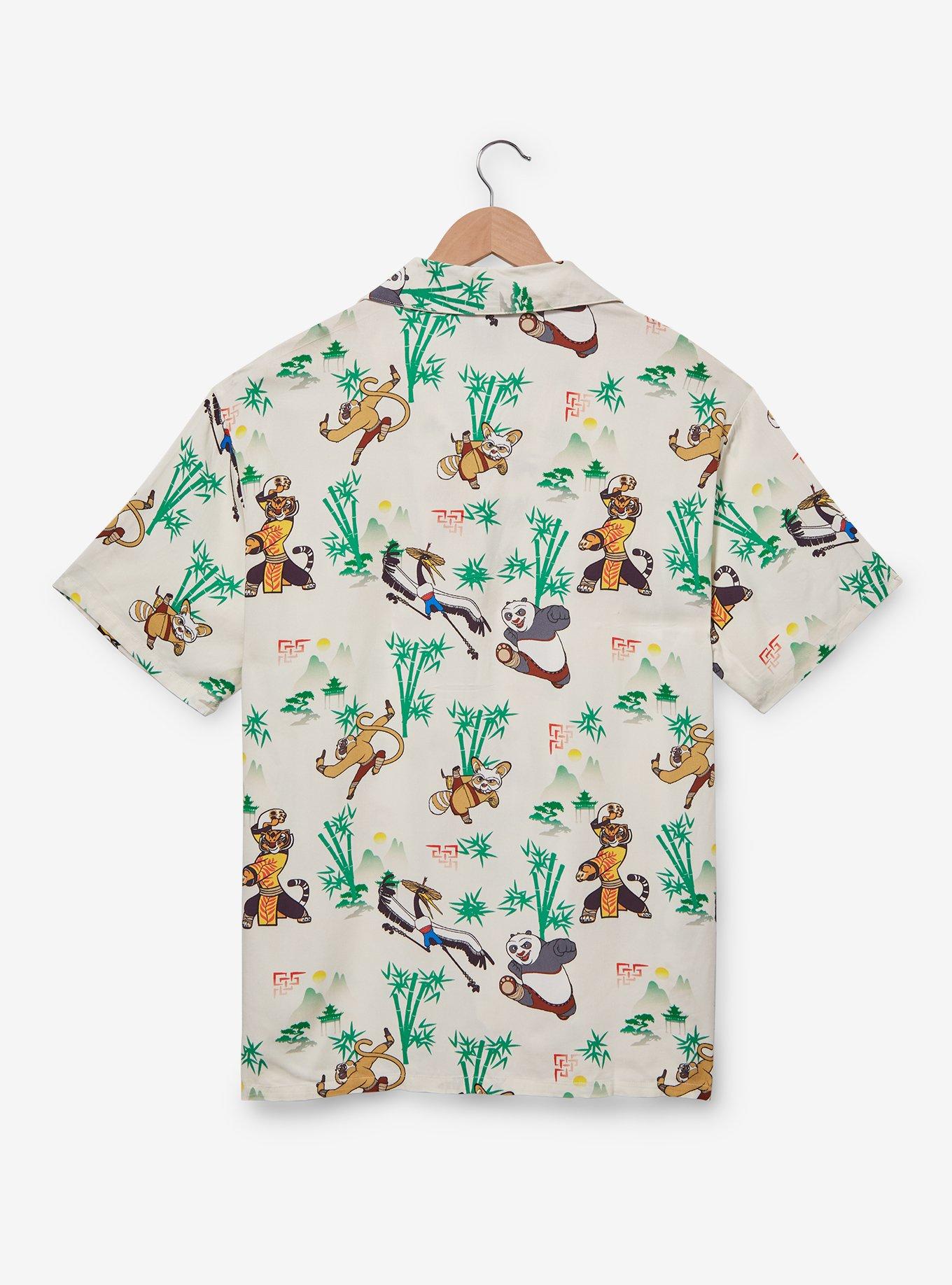 Kung Fu Panda Characters Allover Print Woven Button-Up - BoxLunch Exclusive, , alternate