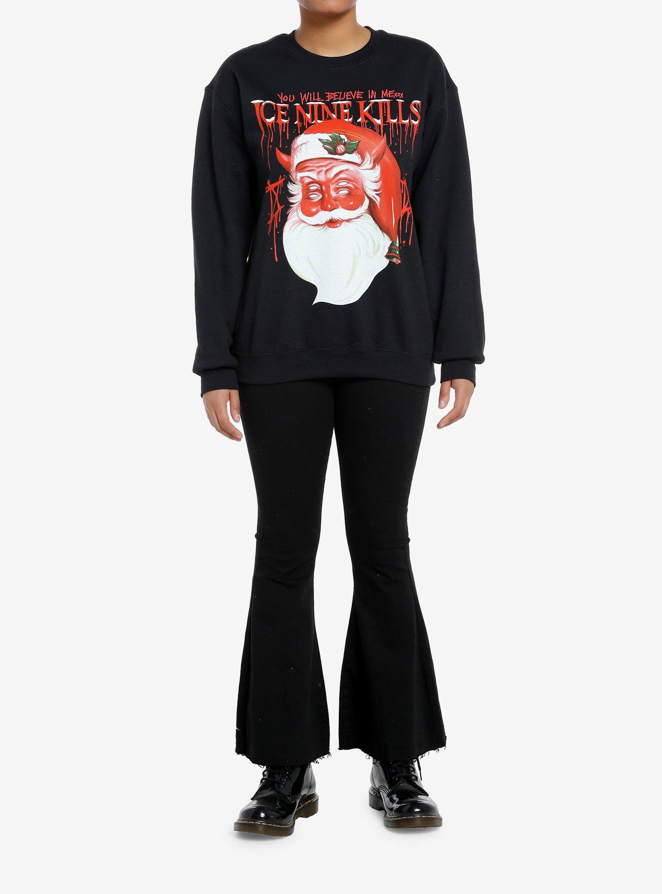 Ice Nine Kills Evil Santa Sweatshirt, BLACK, alternate