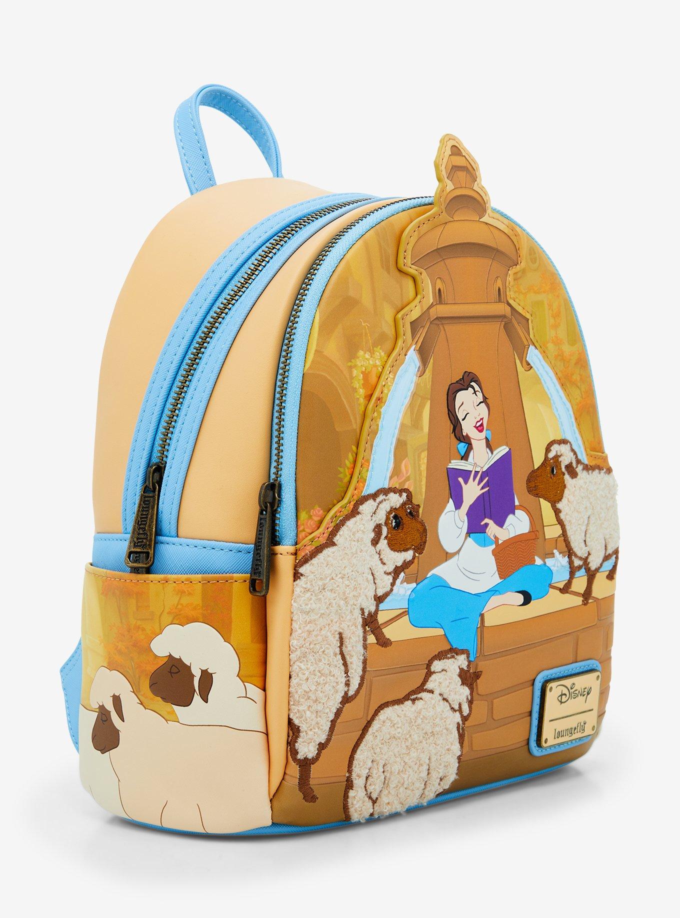 Loungefly Disney Beauty and the Beast Belle Sheep Fountain Mini Backpack — BoxLunch Exclusive, , hi-res