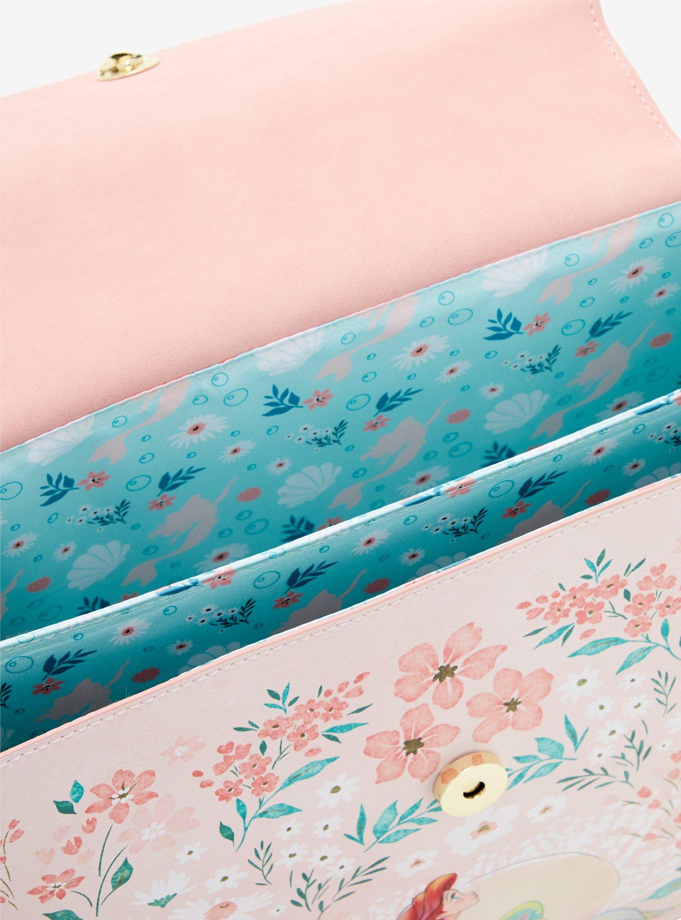 Loungefly Disney The Little Mermaid Ariel Floral Crossbody Bag - BoxLunch Exclusive, , alternate