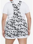 Disney Mickey Mouse Black & White Shortalls Plus Size, BLACK, alternate