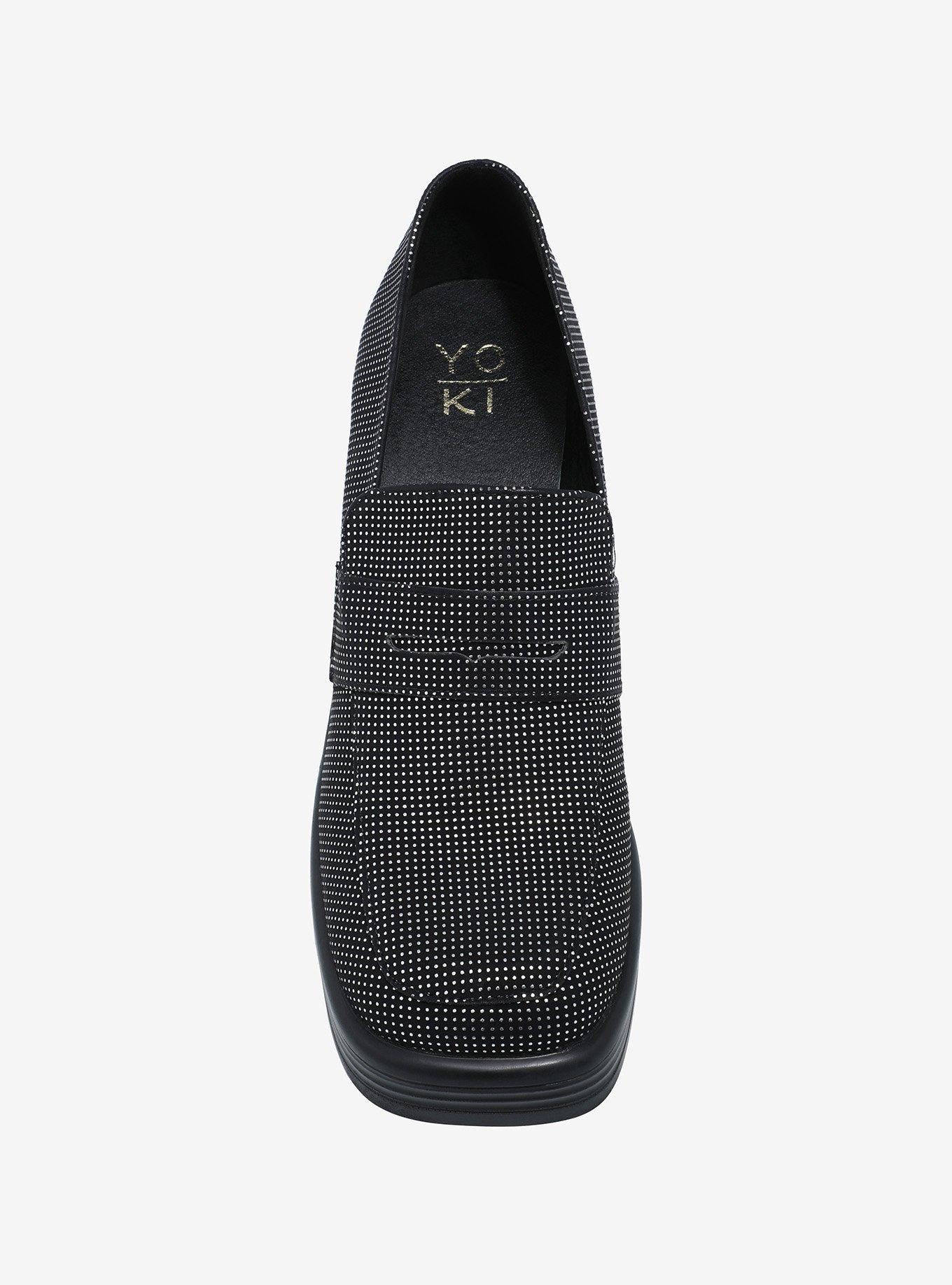 Yoki Silver Polka Dot Platform Loafer, MULTI, alternate