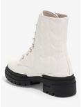 Yoki Cream Quilted Combat Boots, MULTI, alternate