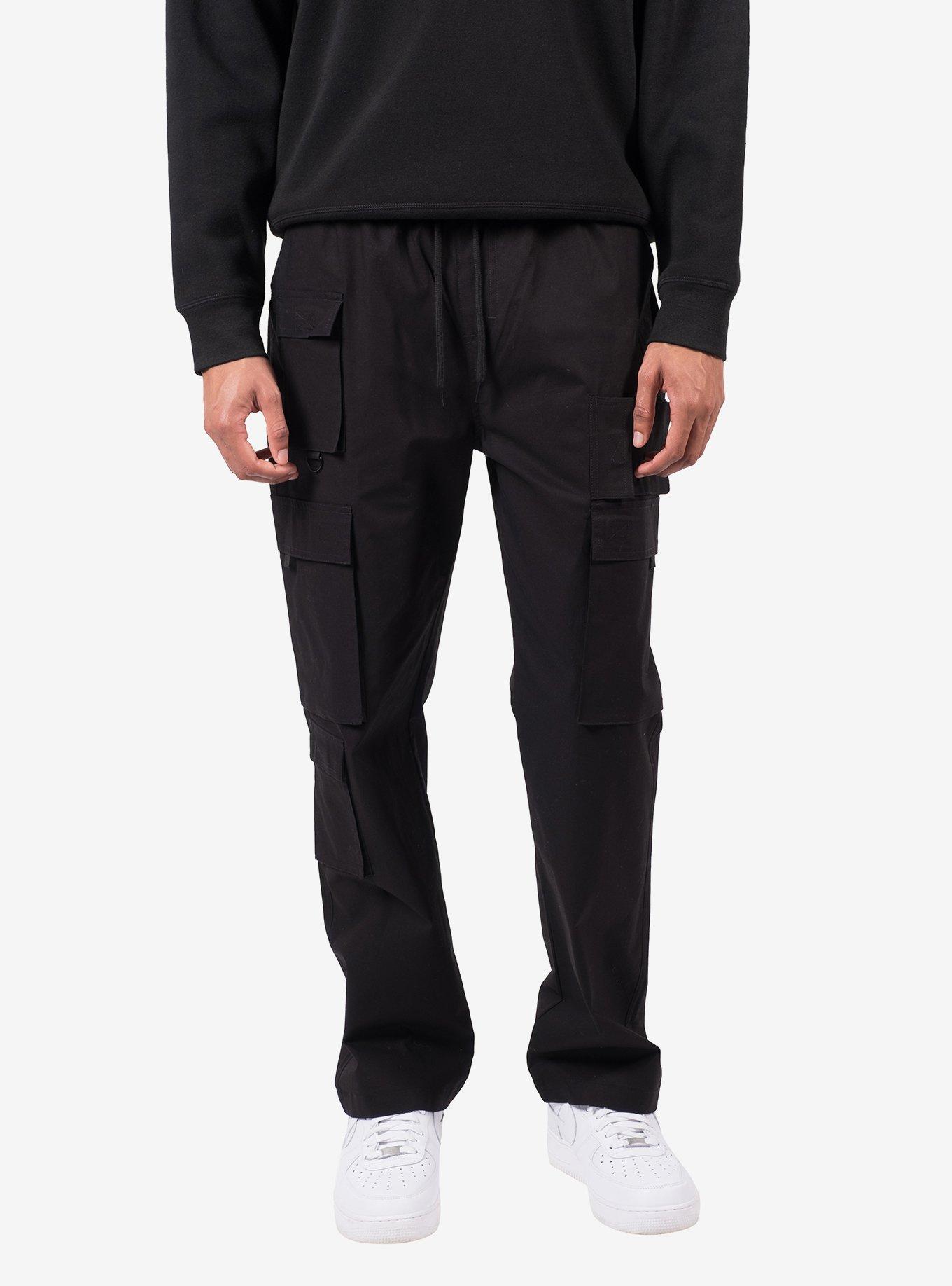 Poplin Multi Pocket Cargo Pant Black, BLACK, alternate